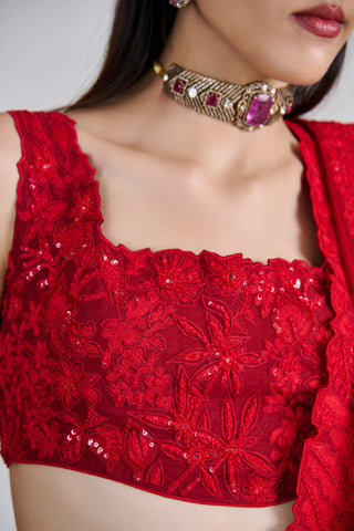 Roselle Lehenga set