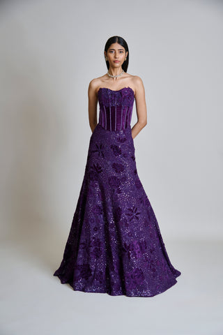 Carmine Lehenga set