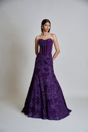 Carmine Lehenga set