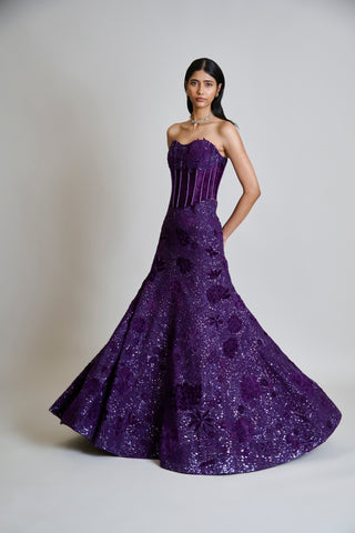 Carmine Lehenga set
