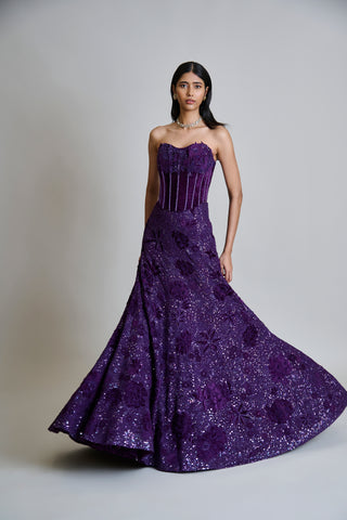 Carmine Lehenga set