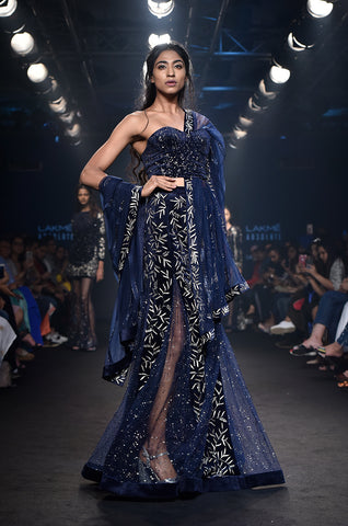 Supernova Sheer Godet Lehenga Set