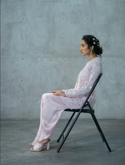 Blush Pink Chintz Kurta With Harem Pants